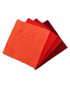 4 Serviettes de bain Rainbow orange/rouge  - 50x90 cm